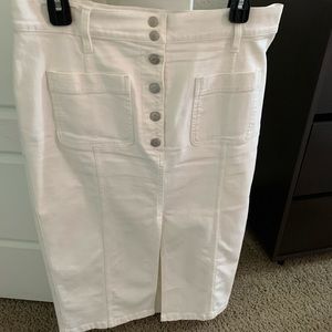 Madewell white jean skirt.